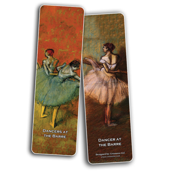Creanoso Ballet Dancers Bookmarks  Unique Art Impressions Design  Awesome Bookmarks for Men, Women, Teens  Six Assorted Bookmarks Designs  Cool Art Paints