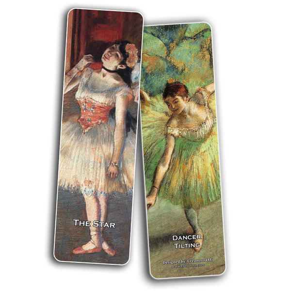Creanoso Ballet Dancers Bookmarks  Unique Art Impressions Design  Awesome Bookmarks for Men, Women, Teens  Six Assorted Bookmarks Designs  Cool Art Paints