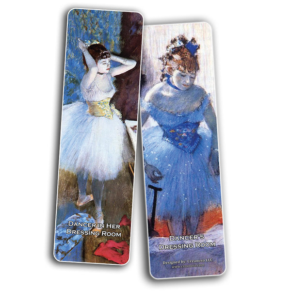 Creanoso Ballet Dancers Bookmarks  Unique Art Impressions Design  Awesome Bookmarks for Men, Women, Teens  Six Assorted Bookmarks Designs  Cool Art Paints