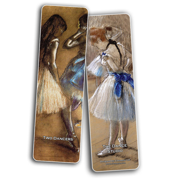 Creanoso Ballet Dancers Bookmarks  Unique Art Impressions Design  Awesome Bookmarks for Men, Women, Teens  Six Assorted Bookmarks Designs  Cool Art Paints