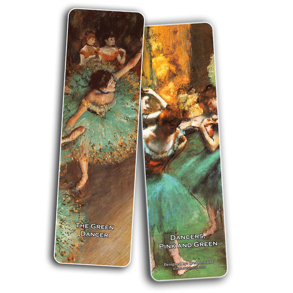 Creanoso Ballet Dancers Bookmarks  Unique Art Impressions Design  Awesome Bookmarks for Men, Women, Teens  Six Assorted Bookmarks Designs  Cool Art Paints