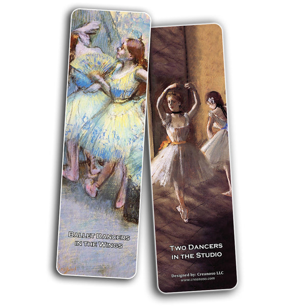 Creanoso Ballet Dancers Bookmarks  Unique Art Impressions Design  Awesome Bookmarks for Men, Women, Teens  Six Assorted Bookmarks Designs  Cool Art Paints