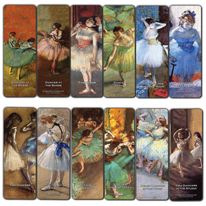 Creanoso Ballet Dancers Bookmarks  Unique Art Impressions Design  Awesome Bookmarks for Men, Women, Teens  Six Assorted Bookmarks Designs  Cool Art Paints