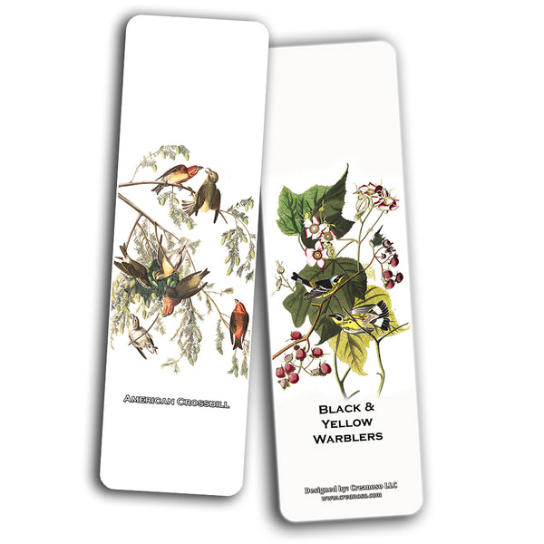 Creanoso John James Audubon - Bird Bookmarks (30-Pack) - Unique Art Impressions Book Binder - Stocking Stuffers Gift for Bookworms, Men & Women, Teens ÃƒÂ¢Ã¢â€šÂ¬Ã¢â‚¬Å“ Inspiring Drawings Page Clip - Cool Rewards