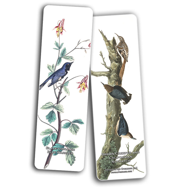 Creanoso John James Audubon - Bird Bookmarks (30-Pack) - Unique Art Impressions Book Binder - Stocking Stuffers Gift for Bookworms, Men & Women, Teens ÃƒÂ¢Ã¢â€šÂ¬Ã¢â‚¬Å“ Inspiring Drawings Page Clip - Cool Rewards