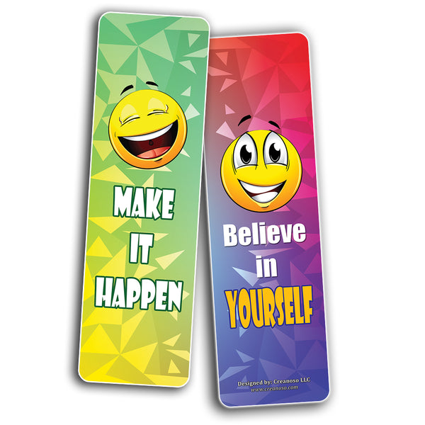 Creanoso Positive Sayings Emoji Bookmarker Cards (60-Pack) ÃƒÂ¢Ã¢â€šÂ¬Ã¢â‚¬Å“ Premium Gift Set ÃƒÂ¢Ã¢â€šÂ¬Ã¢â‚¬Å“ Awesome Bookmarks for Boys, Girls, Children ÃƒÂ¢Ã¢â€šÂ¬Ã¢â‚¬Å“ Six Bulk Assorted Bookmarks Designs ÃƒÂ¢Ã¢â€šÂ¬Ã¢â‚¬Å“ School Incentives ÃƒÂ¢Ã