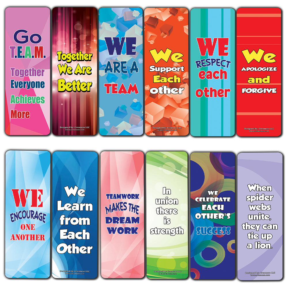 Creanoso Team Building Bookmarks for Kids  Class Incentive Reading Bookmarker Cards  Stocking Stuffers Gift for Kids, Children, Boys & Girls  Teacher and Classroom Rewards  School Gifts