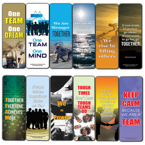 Creanoso Teamwork Bookmarks for Adults  Awesome Book Markers for Men, Women, Employees, Athletes  Premium Design Gifts for Bookworms  Business Gifts  Sport Incentives