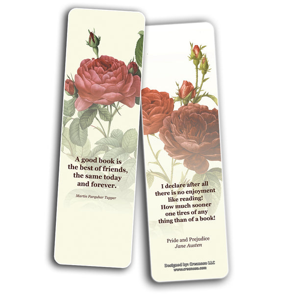 Creanoso Vintage Rose Flowers Bookmarker Cards (30-Pack) ÃƒÂ¢Ã¢â€šÂ¬Ã¢â‚¬Å“ Stocking Stuffers Gift for Men & Women, Adults ÃƒÂ¢Ã¢â€šÂ¬Ã¢â‚¬Å“ Awesome Bookmark Collection ÃƒÂ¢Ã¢â€šÂ¬Ã¢â‚¬Å“ Business Gifts ÃƒÂ¢Ã¢â€šÂ¬Ã¢â‚¬Å“ Employee Rewards Incentives