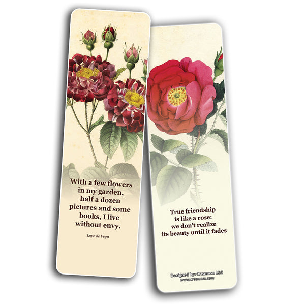 Creanoso Vintage Rose Flowers Bookmarker Cards (30-Pack) ÃƒÂ¢Ã¢â€šÂ¬Ã¢â‚¬Å“ Stocking Stuffers Gift for Men & Women, Adults ÃƒÂ¢Ã¢â€šÂ¬Ã¢â‚¬Å“ Awesome Bookmark Collection ÃƒÂ¢Ã¢â€šÂ¬Ã¢â‚¬Å“ Business Gifts ÃƒÂ¢Ã¢â€šÂ¬Ã¢â‚¬Å“ Employee Rewards Incentives