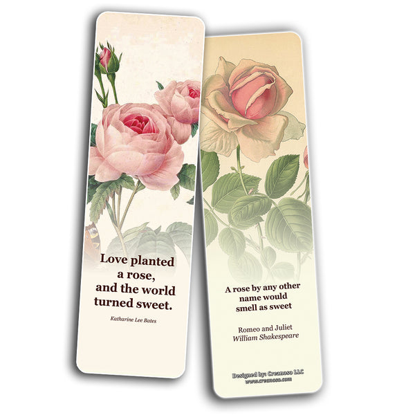 Creanoso Vintage Rose Flowers Bookmarker Cards (30-Pack) ÃƒÂ¢Ã¢â€šÂ¬Ã¢â‚¬Å“ Stocking Stuffers Gift for Men & Women, Adults ÃƒÂ¢Ã¢â€šÂ¬Ã¢â‚¬Å“ Awesome Bookmark Collection ÃƒÂ¢Ã¢â€šÂ¬Ã¢â‚¬Å“ Business Gifts ÃƒÂ¢Ã¢â€šÂ¬Ã¢â‚¬Å“ Employee Rewards Incentives