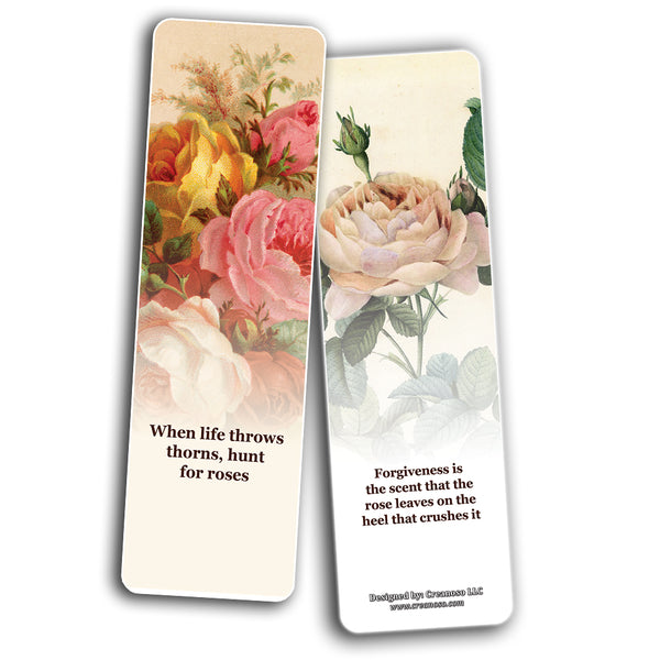 Creanoso Vintage Rose Flowers Bookmarker Cards (30-Pack) ÃƒÂ¢Ã¢â€šÂ¬Ã¢â‚¬Å“ Stocking Stuffers Gift for Men & Women, Adults ÃƒÂ¢Ã¢â€šÂ¬Ã¢â‚¬Å“ Awesome Bookmark Collection ÃƒÂ¢Ã¢â€šÂ¬Ã¢â‚¬Å“ Business Gifts ÃƒÂ¢Ã¢â€šÂ¬Ã¢â‚¬Å“ Employee Rewards Incentives