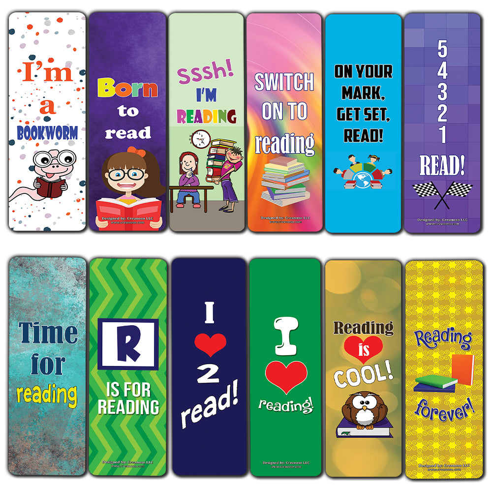 Creanoso Inspiring Bookmarks for Students  Reading Theme  Awesome Book Markers for Students, Boys, Girls, Men, Women  Premium Design Gifts for Bookworms  Book Page Clippers