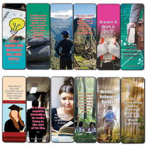 Creanoso Bookmarks for Students  Inspirational Theme  Awesome Book Markers for Teens Men, Women, Boys, Girls  Premium Design Gifts for Bookworms  Book Page Clipper