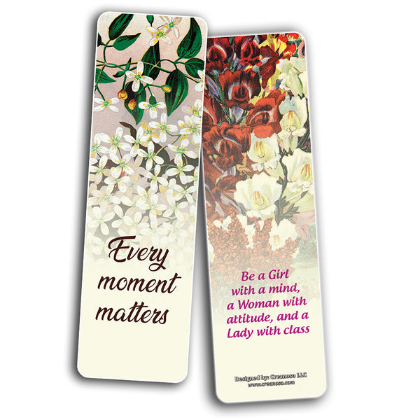 Creanoso Beautiful Floral Inspirational Sayings Bookmarks (60-Pack) ÃƒÆ’Ã‚Â¢ÃƒÂ¢Ã¢â‚¬Å¡Ã‚Â¬ÃƒÂ¢Ã¢â€šÂ¬Ã…â€œ Inspiring Inspirational Sayings Bookmarker Cards ÃƒÆ’Ã‚Â¢ÃƒÂ¢Ã¢â‚¬Å¡Ã‚Â¬ÃƒÂ¢Ã¢â€šÂ¬Ã…â€œ Premium Stocking Stuffer Gift for Men, Women, Teens, Bookw
