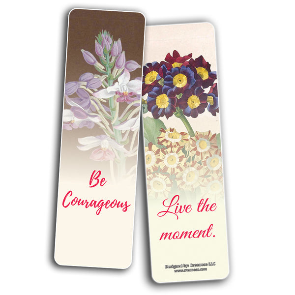 Creanoso Beautiful Floral Inspirational Sayings Bookmarks (60-Pack) ÃƒÆ’Ã‚Â¢ÃƒÂ¢Ã¢â‚¬Å¡Ã‚Â¬ÃƒÂ¢Ã¢â€šÂ¬Ã…â€œ Inspiring Inspirational Sayings Bookmarker Cards ÃƒÆ’Ã‚Â¢ÃƒÂ¢Ã¢â‚¬Å¡Ã‚Â¬ÃƒÂ¢Ã¢â€šÂ¬Ã…â€œ Premium Stocking Stuffer Gift for Men, Women, Teens, Bookw