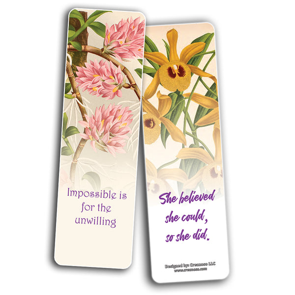 Creanoso Beautiful Floral Inspirational Sayings Bookmarks (60-Pack) ÃƒÆ’Ã‚Â¢ÃƒÂ¢Ã¢â‚¬Å¡Ã‚Â¬ÃƒÂ¢Ã¢â€šÂ¬Ã…â€œ Inspiring Inspirational Sayings Bookmarker Cards ÃƒÆ’Ã‚Â¢ÃƒÂ¢Ã¢â‚¬Å¡Ã‚Â¬ÃƒÂ¢Ã¢â€šÂ¬Ã…â€œ Premium Stocking Stuffer Gift for Men, Women, Teens, Bookw