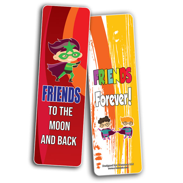 Friendship Bookmarks Cards for Kids Boys Girls (12-Pack) ÃƒÂ¢Ã¢â€šÂ¬Ã¢â‚¬Å“ Friendship Reading Bookmarker - Stocking Stuffers Gift for Children Students ÃƒÂ¢Ã¢â€šÂ¬Ã¢â‚¬Å“ School Teacher Clas sroom Rewards Incentive Party Favors