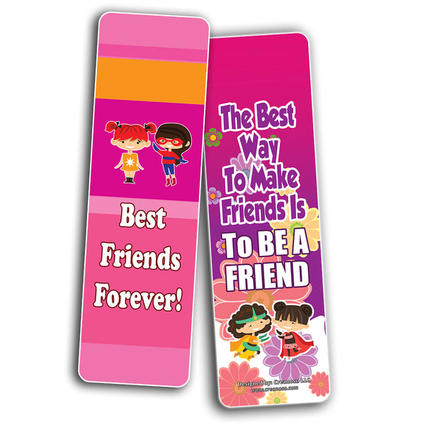 Friendship Bookmarks Cards for Kids Boys Girls (12-Pack) ÃƒÂ¢Ã¢â€šÂ¬Ã¢â‚¬Å“ Friendship Reading Bookmarker - Stocking Stuffers Gift for Children Students ÃƒÂ¢Ã¢â€šÂ¬Ã¢â‚¬Å“ School Teacher Clas sroom Rewards Incentive Party Favors