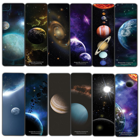 Cosmos Outer Space Futuristic Universe Galaxy Bookmarks (30-Pack) â€“ Bulk Pack Set Page Markers