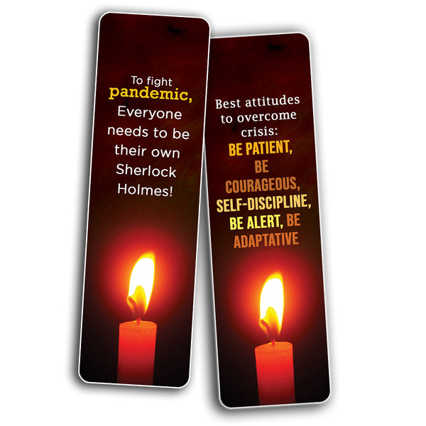 Creanoso Encouraging Positive Quotes During Pandemic Bookmarks (30-Pack) - Awesome Bookmarks Collection  Cool Gifts for Men, Women, Teens, Businessman, Executive, Managers, Leaders, Nurses, Doctors