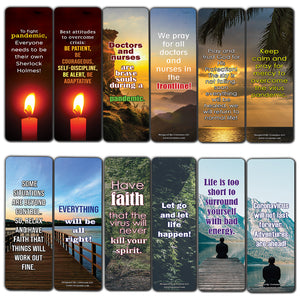 Creanoso Encouraging Positive Quotes During Pandemic Bookmarks (30-Pack) - Awesome Bookmarks Collection  Cool Gifts for Men, Women, Teens, Businessman, Executive, Managers, Leaders, Nurses, Doctors