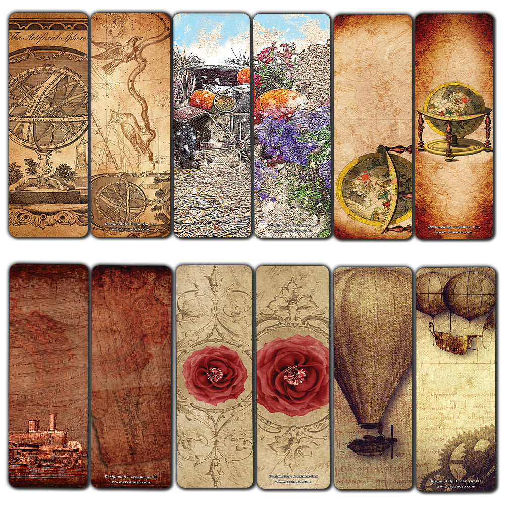 Creanoso Vintage Classic Style Bookmarks (12-Pack) - Definitive Bookmarks for Men, Women, Teens ÃƒÂ¢Ã¢â€šÂ¬Ã¢â‚¬Å“ Antique old-fashioned Paintings ÃƒÂ¢Ã¢â€šÂ¬Ã¢â‚¬Å“ Unique Art Paints