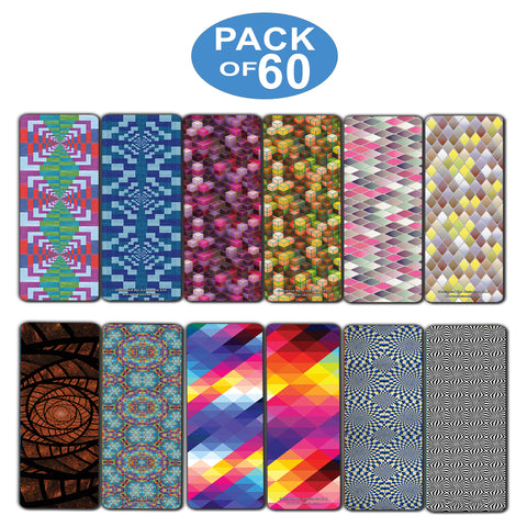 Creanoso Illusional Patterns Optical Bookmarks Series 1 (60-Pack) Ã¢â‚¬â€œ Party Bulk Card Ã¢â‚¬â€œ Epic Collection Set