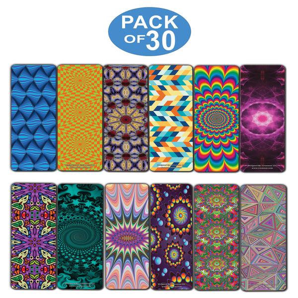 Creanoso Colorful Patterns Optical Bookmarks Series 2 (30-Pack) â€“ Premium Gifts Bookmarks
