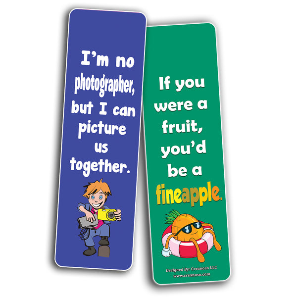Creanoso Pick Up Lines Funny Bookmarks (12-Pack) â€“ Party Card Set â€“ Assorted Bulk Collection