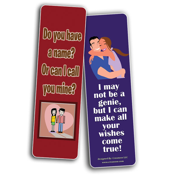 Creanoso Pick Up Lines Funny Bookmarks (12-Pack) â€“ Party Card Set â€“ Assorted Bulk Collection