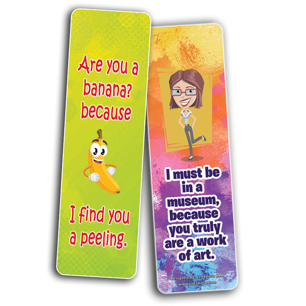 Creanoso Pick Up Lines Funny Bookmarks (12-Pack) â€“ Party Card Set â€“ Assorted Bulk Collection