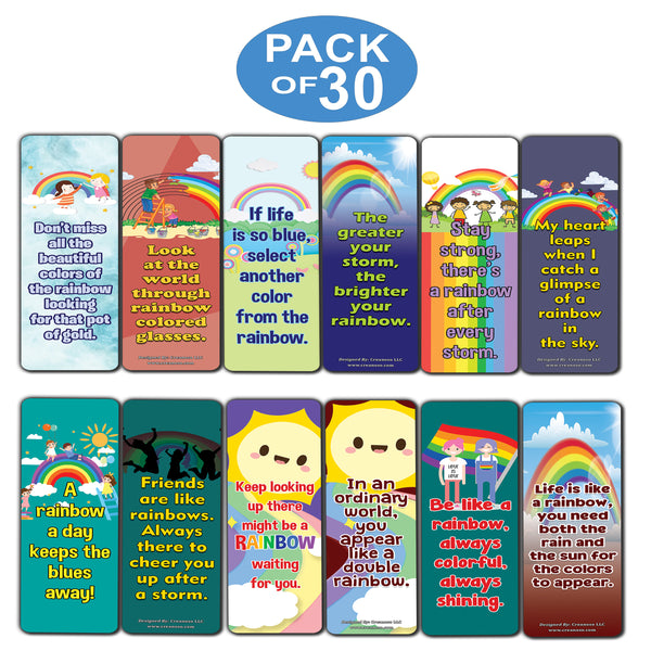 Positive Days Rainbow Bookmarks - (30 Pack)