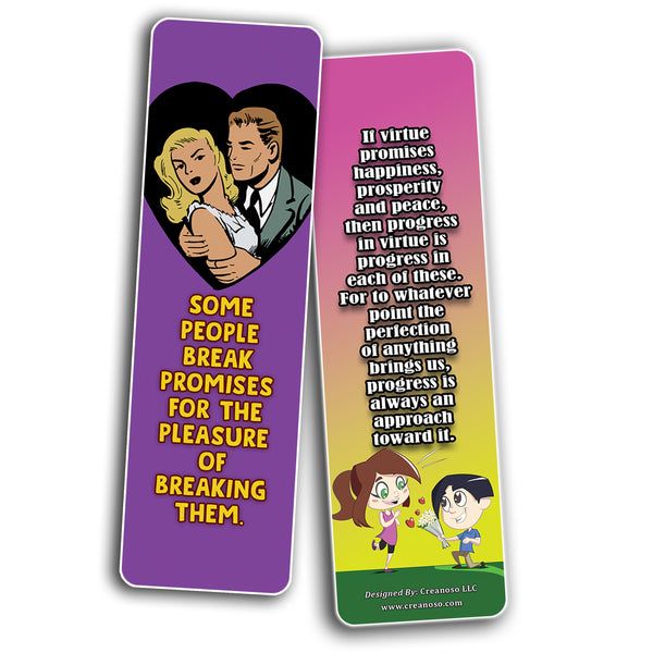 Happy Promise Day Love Bookmarks (12-Pack) Premium Quality Gift Ideas for All Occasions - Stocking Stuffers Party Favor & Giveaways