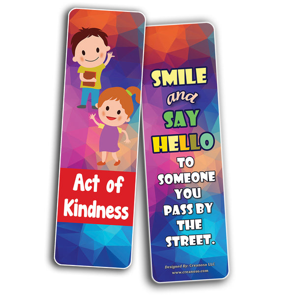 Colorful Act of Kindness Bookmarks (30-Pack) Premium Quality Gift Ideas for All Occasions - Stocking Stuffers Party Favor & Giveaways