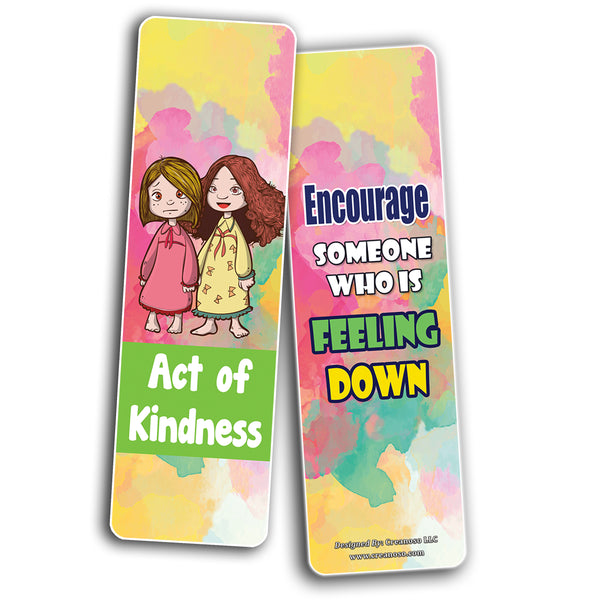 Colorful Act of Kindness Bookmarks (60-Pack) Premium Quality Gift Ideas for All Occasions - Stocking Stuffers Party Favor & Giveaways