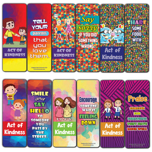 Colorful Act of Kindness Bookmarks (60-Pack) Premium Quality Gift Ideas for All Occasions - Stocking Stuffers Party Favor & Giveaways
