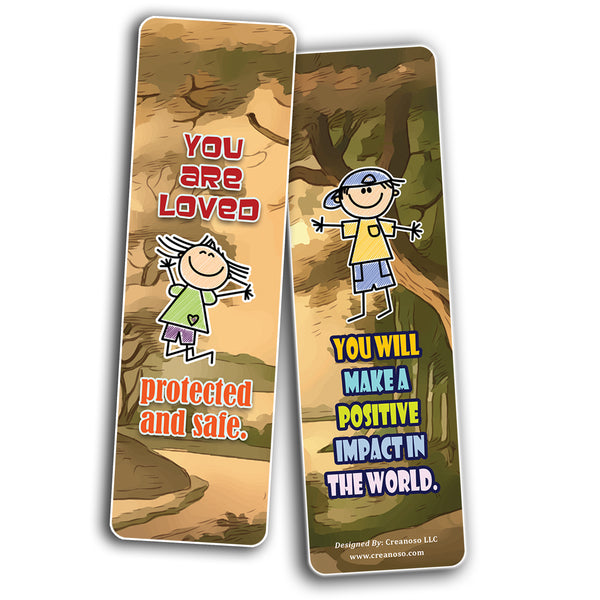 Building Confidence in Kids Bookmarks (60-Pack) Premium Quality Gift Ideas for All Occasions - Stocking Stuffers Party Favor & Giveaways