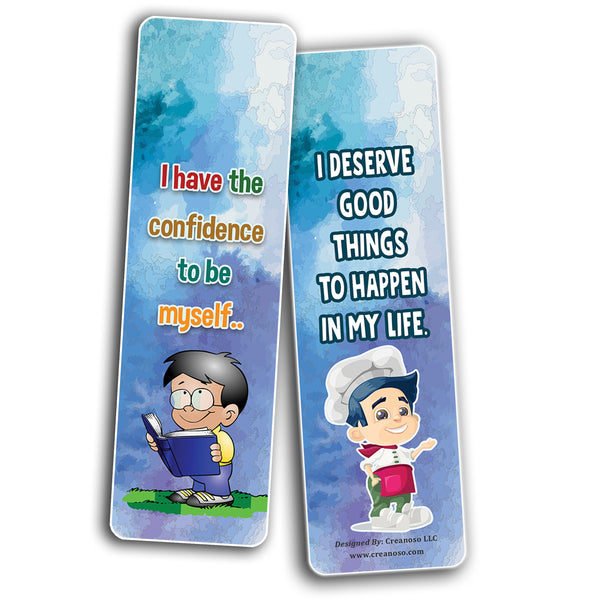 Building Confidence in Kids Bookmarks (60-Pack) Premium Quality Gift Ideas for All Occasions - Stocking Stuffers Party Favor & Giveaways