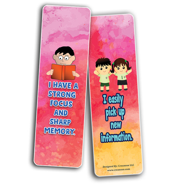Building Confidence in Kids Bookmarks (60-Pack) Premium Quality Gift Ideas for All Occasions - Stocking Stuffers Party Favor & Giveaways