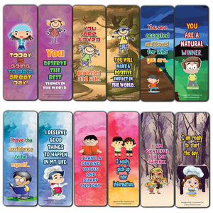 Building Confidence in Kids Bookmarks (60-Pack) Premium Quality Gift Ideas for All Occasions - Stocking Stuffers Party Favor & Giveaways