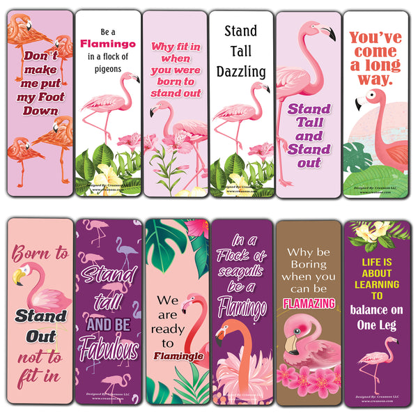 All About Flamingo Bookmarks (2-Sets X 6 Cards)