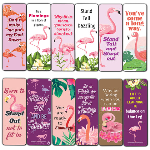All About Flamingo Bookmarks (2-Sets X 6 Cards)