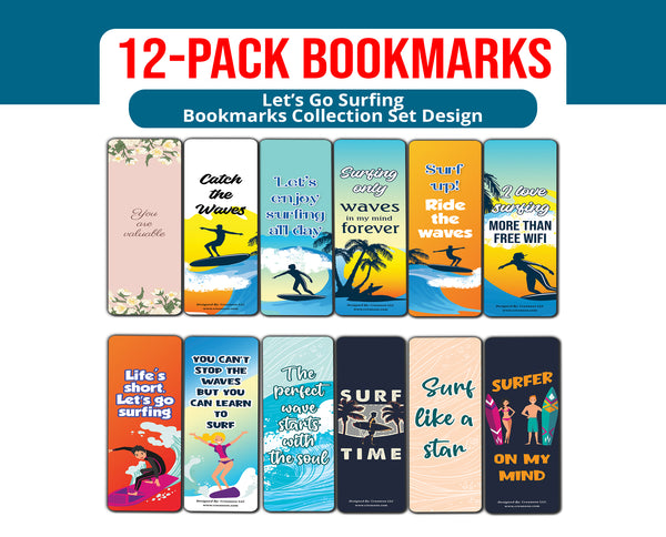 LET'S GO SURFING BOOKMARKS (2-Sets X 6 Cards)