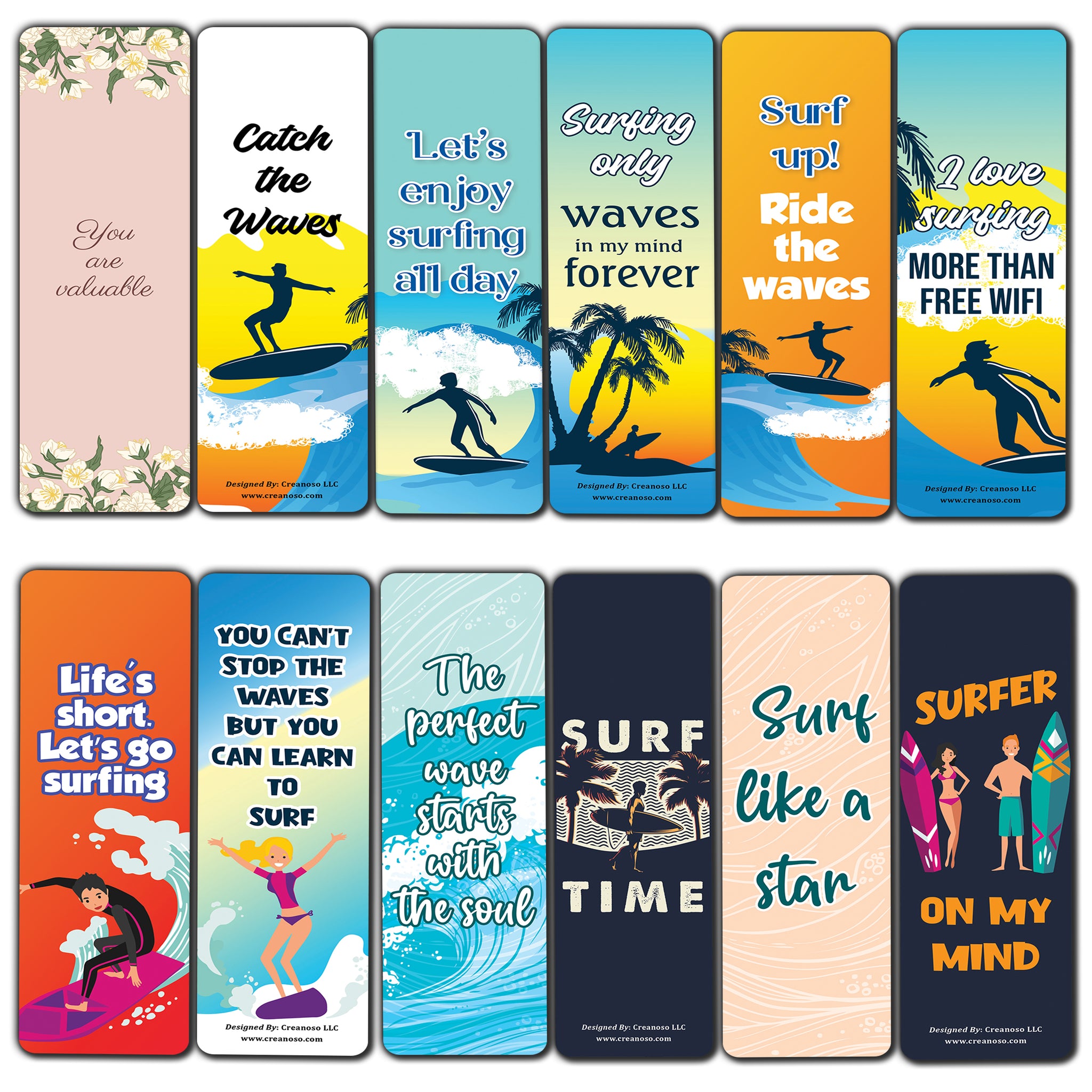 LET'S GO SURFING BOOKMARKS (10-Sets X 6 Cards)