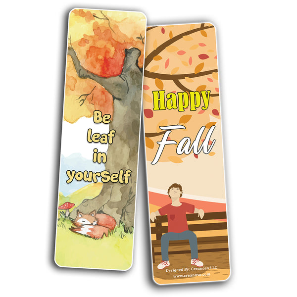 Cute Fall Bookmarks (2-Sets X 6 Cards)