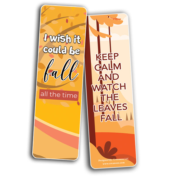 Cute Fall Bookmarks (2-Sets X 6 Cards)