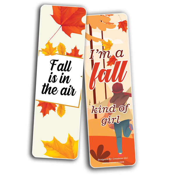 Cute Fall Bookmarks (2-Sets X 6 Cards)