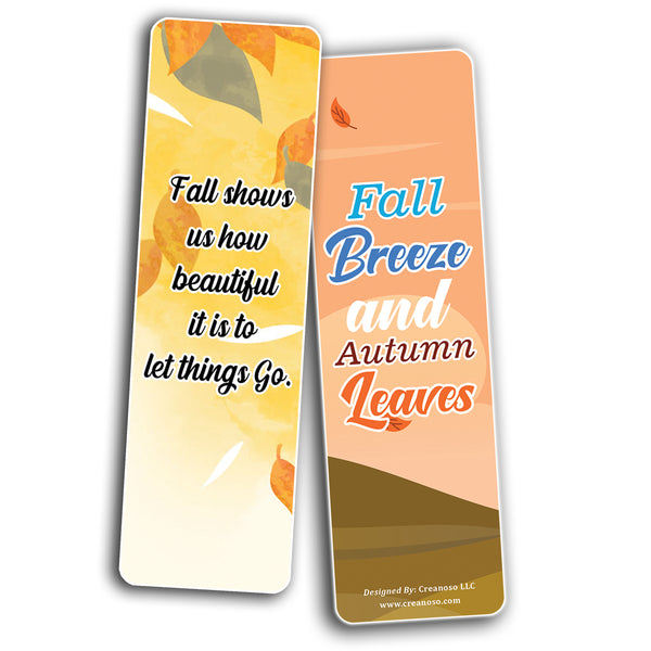 Cute Fall Bookmarks (2-Sets X 6 Cards)