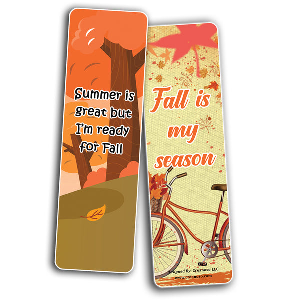 Cute Fall Bookmarks (2-Sets X 6 Cards)